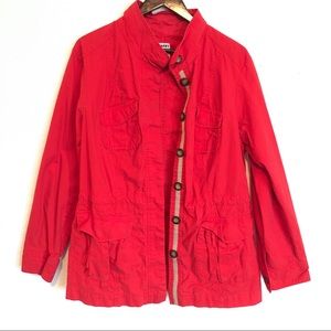Old navy red utility parka coat